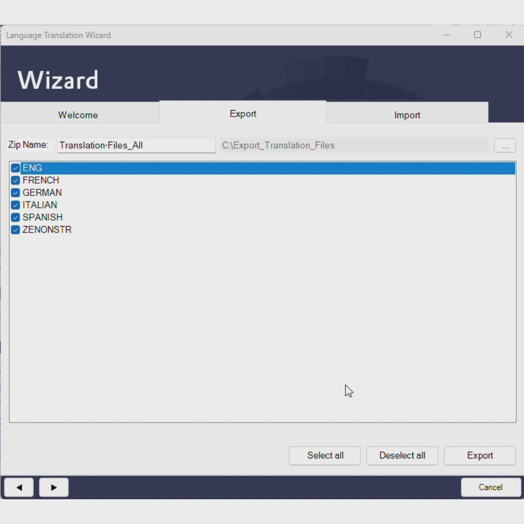 Language Translation Wizard