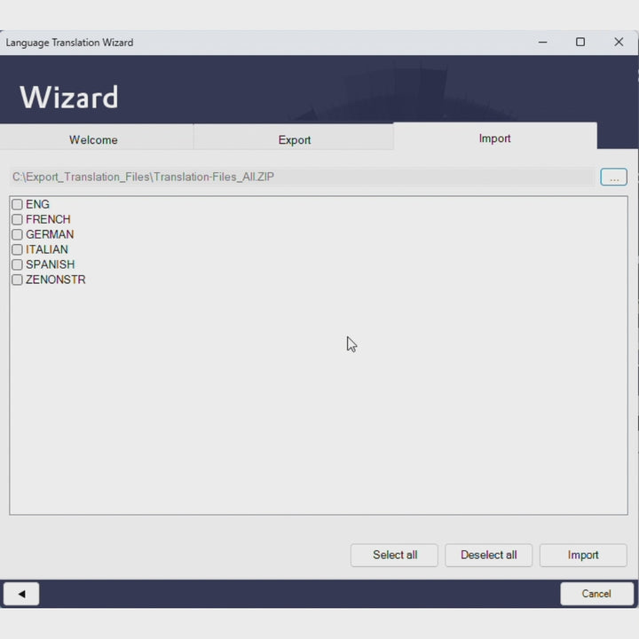 Language Translation Wizard